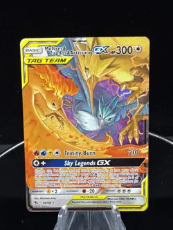 2019 Pokemon SM Hidden Fates Moltres & Zapdos Articuno Tag Team GX #44/68 - Image 1