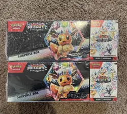 (2) Pokemon Sam's Club Prismatic Evolutions Surprise Box + Booster Bundle Lot - Image 1