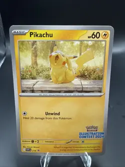 Pokemon TCG Pikachu 214 Sv Scarlet & Violet Illustration Contest 2024 Promo NM - Image 2
