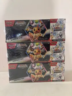 Pokemon Prismatic Evolutions Sam’s Club Surprise Box + Booster Bundle (Lot Of 3) - Image 1