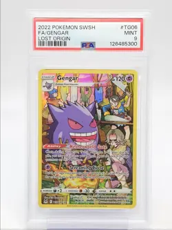 GENGAR 2022 POKEMON LOST ORIGIN TRAINER GALLERY ULTRA RARE A TG06 PSA 9 Q5571 - Image 1