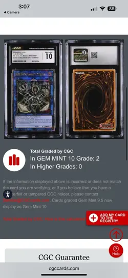 Yugioh Grade 10 Relinquished Anima MP24 Quarter Century Secret Rare 1st Ed. Pop2 - Image 5