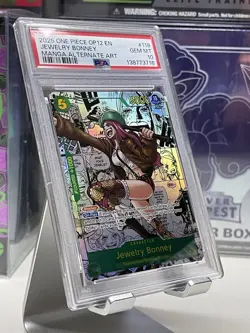 2025 ONE PIECE OP12-118 JEWELRY BONNEY ENGLISH MANGA ALTERNATE ART PSA 10 - Image 3