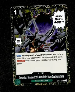 2025 Legacy of the Master Demon Aura.... Dead Man's Game, . #OP12-037 - Image 1