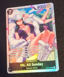 Ms. All Sunday OP14-084 One Piece The Azure Sea's Seven Super Rare Near Mint SP - Image 1