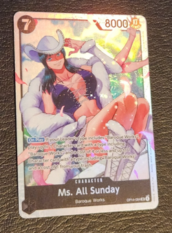 Ms. All Sunday OP14-084 One Piece The Azure Sea's Seven Super Rare Near Mint SP - Image 3