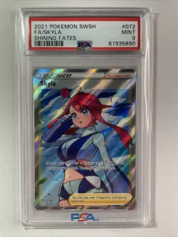 Pokemon Shining Fates Skyla Full Art Trainer 072/072 PSA 9 - Image 1