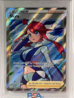 Pokemon Shining Fates Skyla Full Art Trainer 072/072 PSA 9 - Image 3