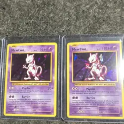 Pokemon Mewtwo Base Set Holo Lot 2 Cards Nintendo 1999 English Vintage - Image 1