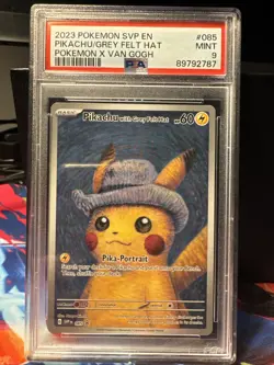 Pikachu with Grey Felt Hat 085 Sv: Scarlet & Violet Promo Cards Regular PSA 9 - Image 1