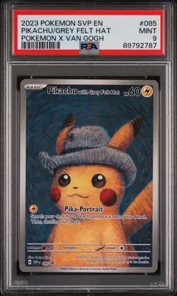 Pikachu with Grey Felt Hat 085 Sv: Scarlet & Violet Promo Cards Regular PSA 9 - Image 3