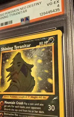 Pokemon Card Shining Tyranitar 113/105 Neo Destiny 2002 PSA 4 ENGLISH - Image 4