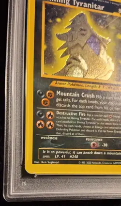 Pokemon Card Shining Tyranitar 113/105 Neo Destiny 2002 PSA 4 ENGLISH - Image 5