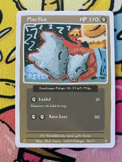 Pokepu v2 - Martha (Marowak) 46/77 - Derpy Pokemon Parody / Fan Art Card - Image 1