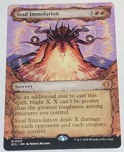 NEW UNPLAYED MAGIC Soul Immolation (Showcase) Lorwyn Eclipsed MTG Regular - Image 1