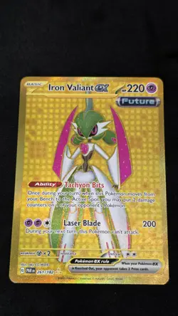 Pokemon TCG Iron Valiant ex 261/182 Paradox Rift Hyper Rare Full Art Holo Eng - Image 1