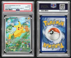 Pikachu (Paldea Adventure Chest) Holo Pokemon Scarlet & Violet Black Star PSA 10 - Image 3