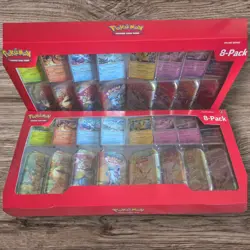 Pokemon TCG Prismatic Evolutions Mini Tins, Complete Set of 8, Sealed - Image 1