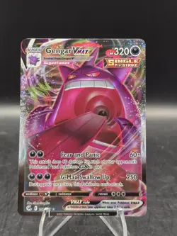 Pokemon TCG Gengar VMAX 157/264 Swsh08: Fusion Strike Holo NM - Image 1