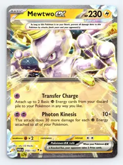 Pokemon SV04: Paradox Rift Mewtwo ex 058/182 NM - Image 1