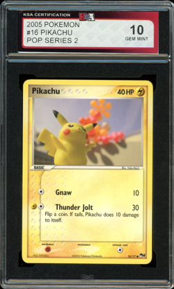 2005 Pokemon POP Series 2 #16 Pikachu KSA 10 Gem Mint - Image 1
