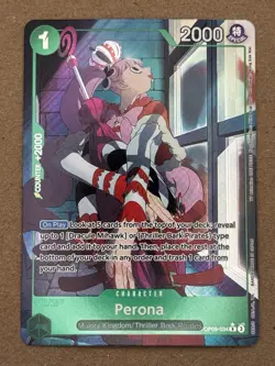 One Piece CCG Perona OP09-034 Alt Art Rare Holo English - Image 1