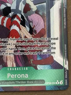 One Piece CCG Perona OP09-034 Alt Art Rare Holo English - Image 5
