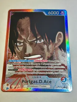 One Piece Portgas.D.Ace Alternate Art Leader OP13 002 Carrying On His Will - Image 1