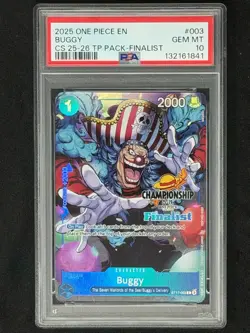 Buggy CS 25-26 CHAMPIONSHIP FINALIST PROMO ST17-003 ONE PIECE TCG PSA 10 POP 11 - Image 1