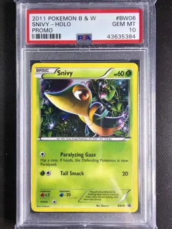 PSA 10 Snivy Holo BW06 - 2011 Black And White Promo Pokemon Card Very Low Pop 6 - Image 1