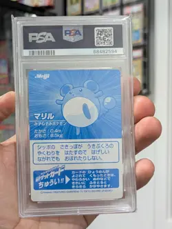 Pokemon Card 2001 PSA 10 MARILL Holo Foil Japanese SILVER Meiji Promo POP 16 - Image 3