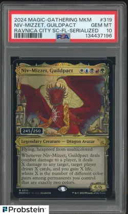 2024 MTG MKM Ravnica City Serialized Niv-Mizzet Guildpact 245/250 PSA 10 - Image 1