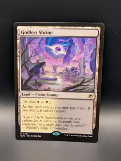 MTG - Godless Shrine - Non-Foil - Land (Plains/Swamp) - EOE #254 - Rare - Image 1