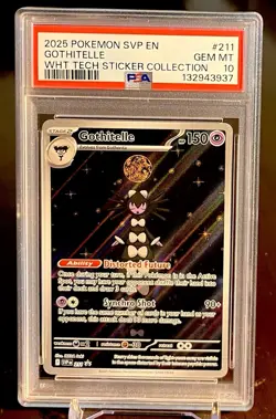 Pokemon GOTHITELLE Black Star Promo White Flare #211 ENG ~ PSA 10 - Image 1