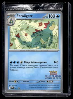 2025 Pokemon Scarlet & Violet Illustration Contest Promo Feraligatr 213 (CF) - Image 1