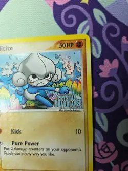 Pokemon TCG EX Crystal Guardians Meditite 56/100 Reverse Holo Lightly Played - Image 3