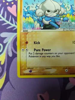 Pokemon TCG EX Crystal Guardians Meditite 56/100 Reverse Holo Lightly Played - Image 5