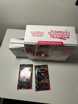 🔥Pokemon White Flare ETB + Prismatic Booster Bundle + 2 Phantasmal Flames Packs - Image 5