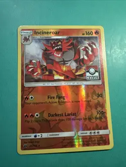 Pokemon Card INCINEROAR Rare Reverse Holo League Promo 26/149 Sun & Moon LP - Image 1