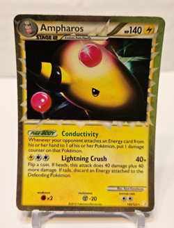 Ampharos Prime 105/123 Ultra Rare HGSS Base Pokemon 1121 - Image 1