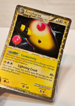Ampharos Prime 105/123 Ultra Rare HGSS Base Pokemon 1121 - Image 4