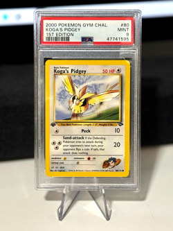 2000 Pokemon Gym Challenge Koga's Pidgey 1st EDITION PSA 9 MINT VINTAGE - Image 1