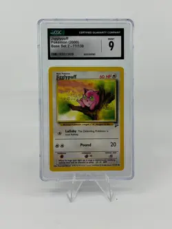 2000 Pokemon Jigglypuff Base set 2 CGC 9 - Image 1