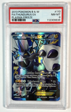 2013 Pokemon B&W Full Art Thundurus Ex Plasma Freeze PSA 8 - Image 1