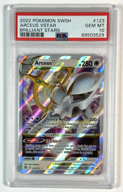 2022 Pokemon Sword & Shield Arceus VSTAR Brilliant Stars PSA 10 - Image 1
