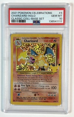 2021 Pokemon Celebrations Charizard Holo Classic Collection Base Set PSA 10 - Image 1