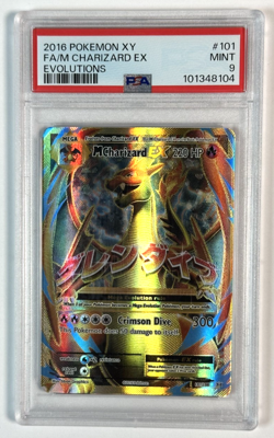 2016 Pokemon XY Full Art M Charizard Ex Evolutions PSA 9 - Image 1
