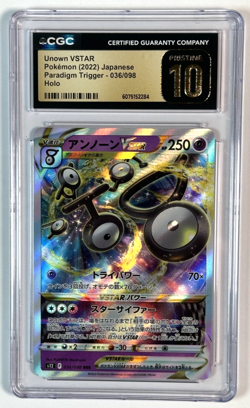 2022 Pokemon Japanese Unown VSTAR Paradigm Trigger Holo CGC 10 Pristine - Image 1