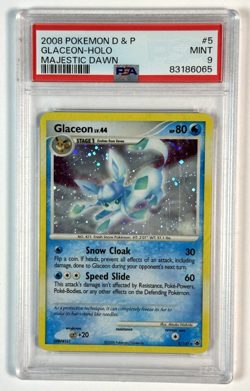 2008 Pokemon D&P Glaceon Holo Majestic Dawn PSA 9 - Image 1