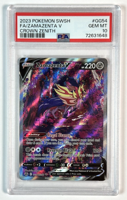 2023 Pokemon Sword & Shield Full Art Zamazenta V Crown Zenith PSA 10 - Image 1